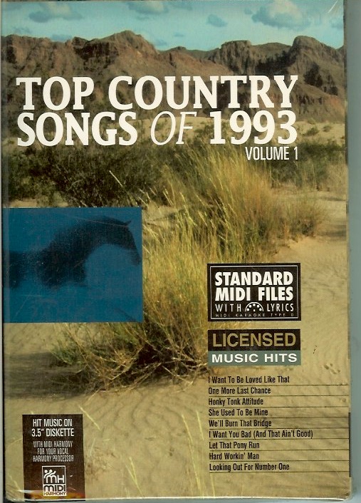 Tune 1000 Songs Top Country Songs 1993 Vol 1 3.5 Floppy Disk